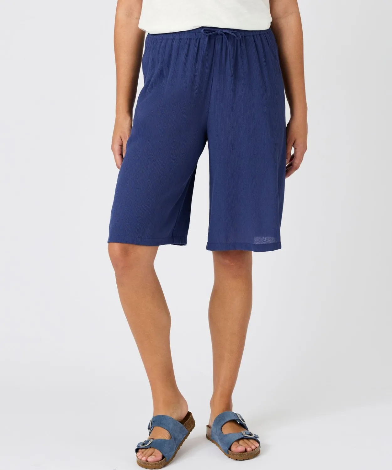 Bermuda crépon enfilable