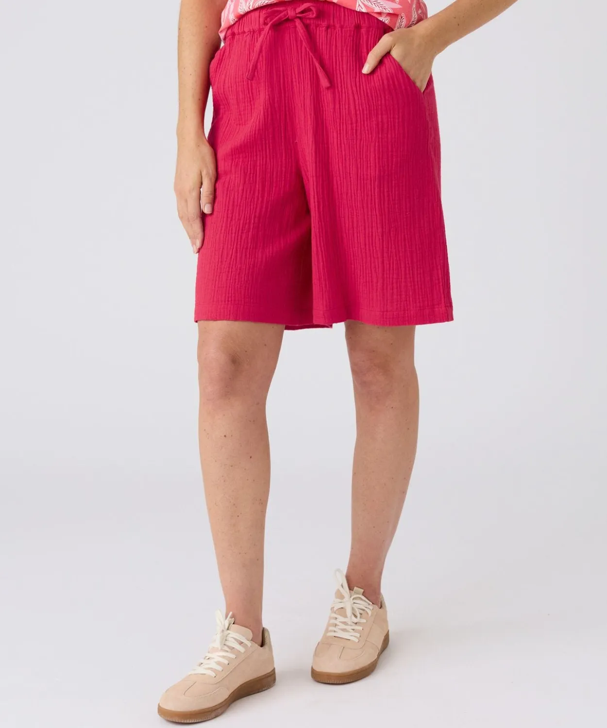Bermuda en gaze de coton