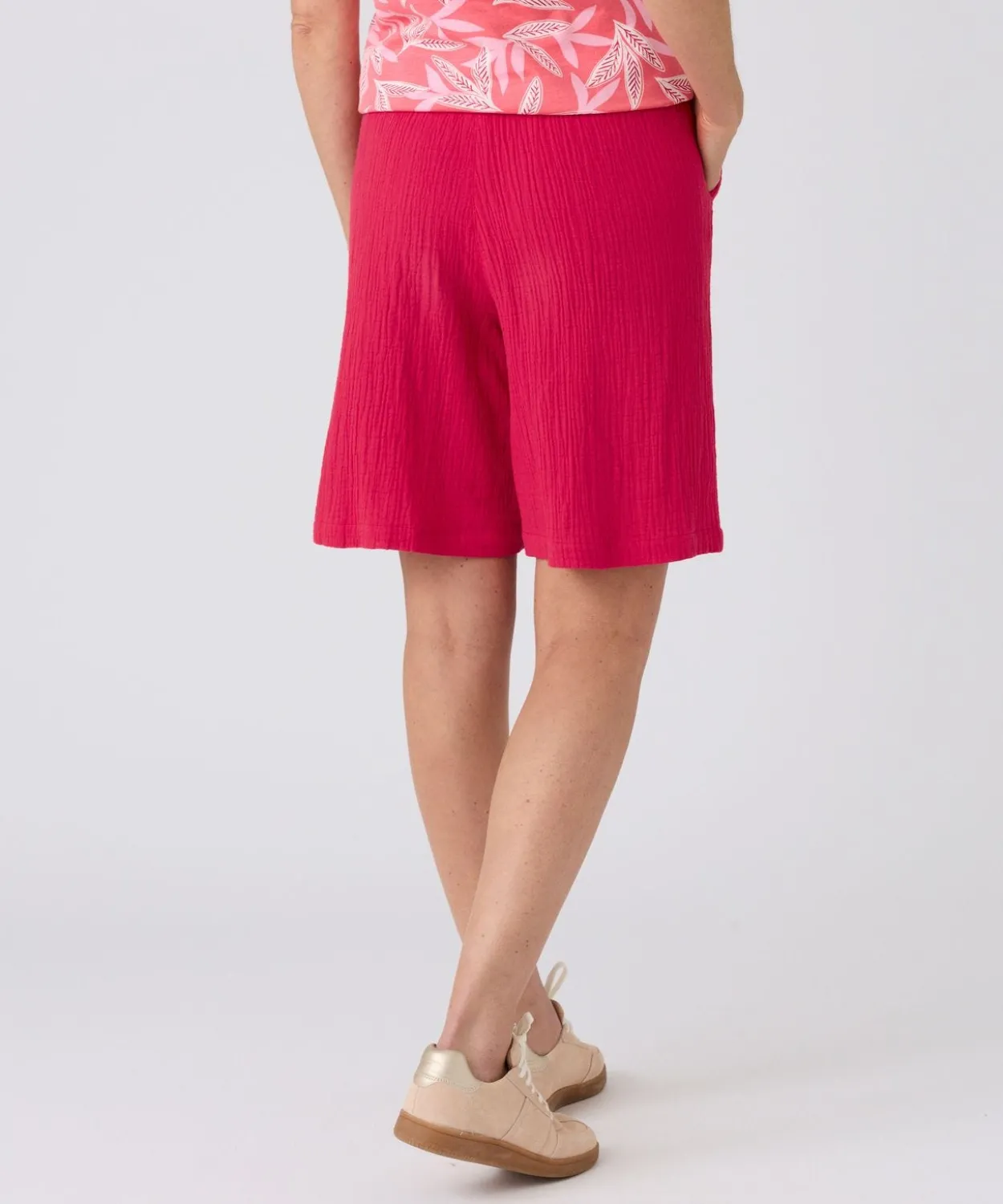 Bermuda en gaze de coton