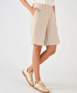 Bermuda en mélange lin et viscose
