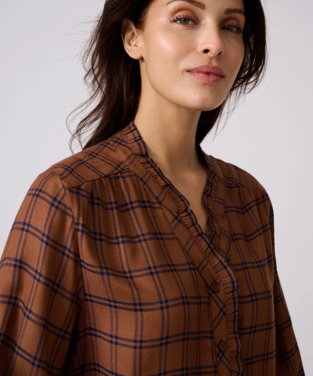 Blouse à carreaux