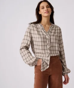 Blouse à carreaux