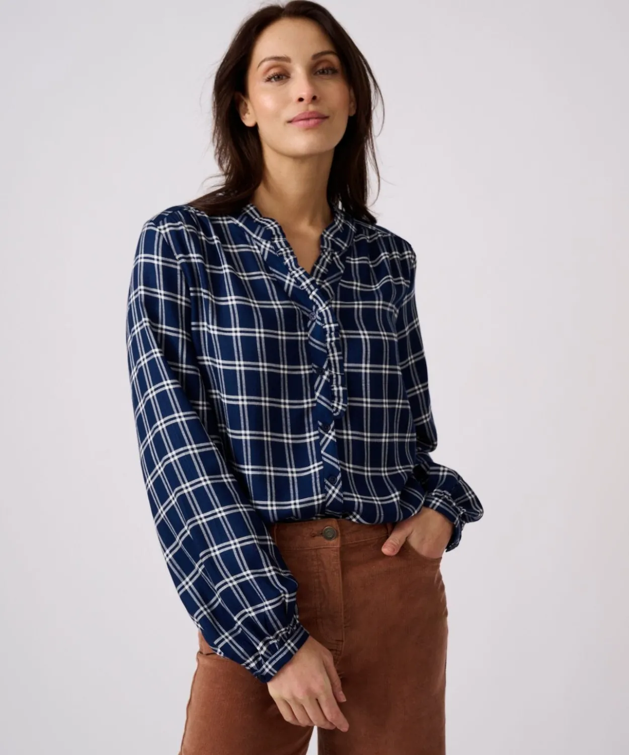 Blouse à carreaux