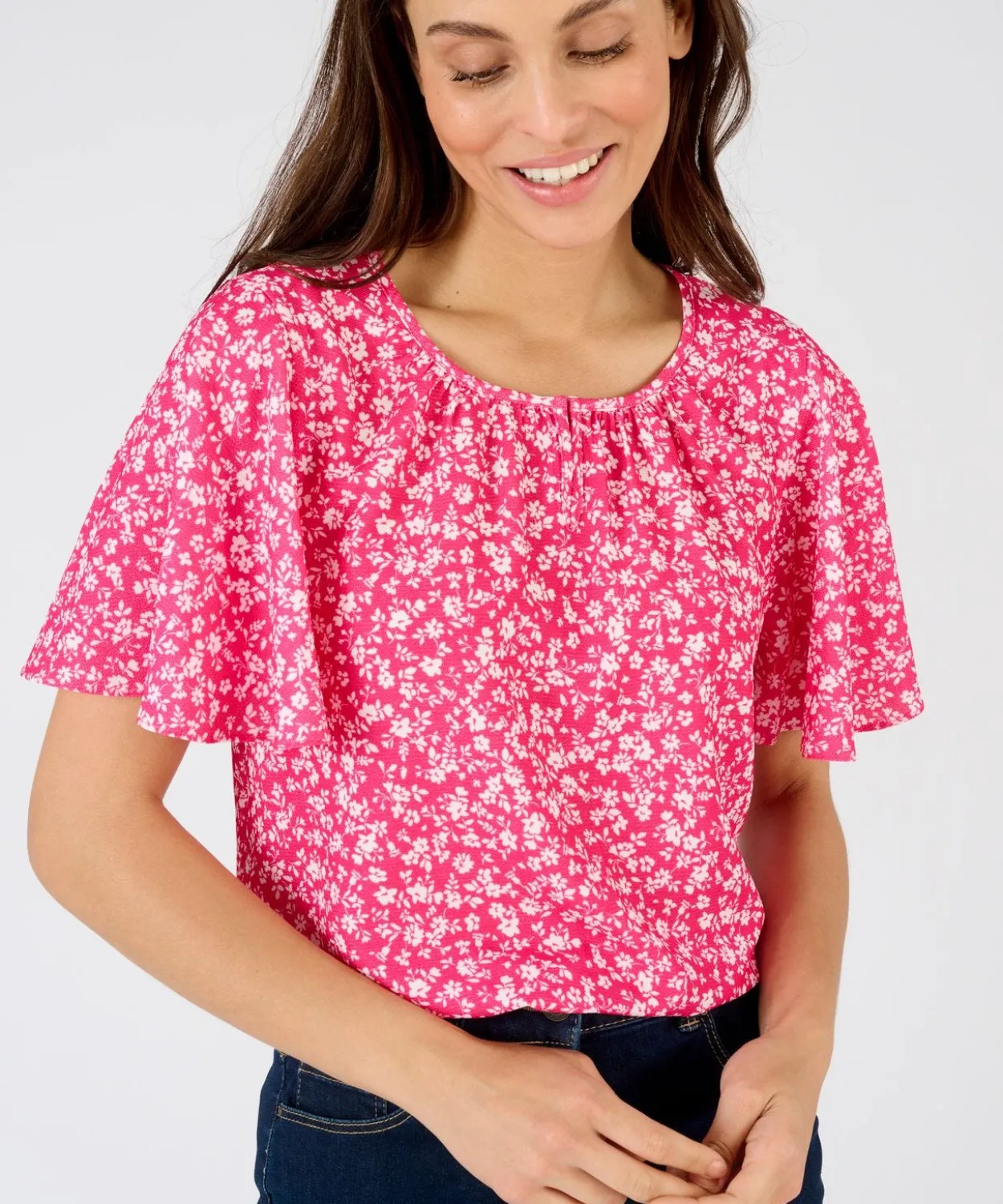 Blouse crêpe reliéfé