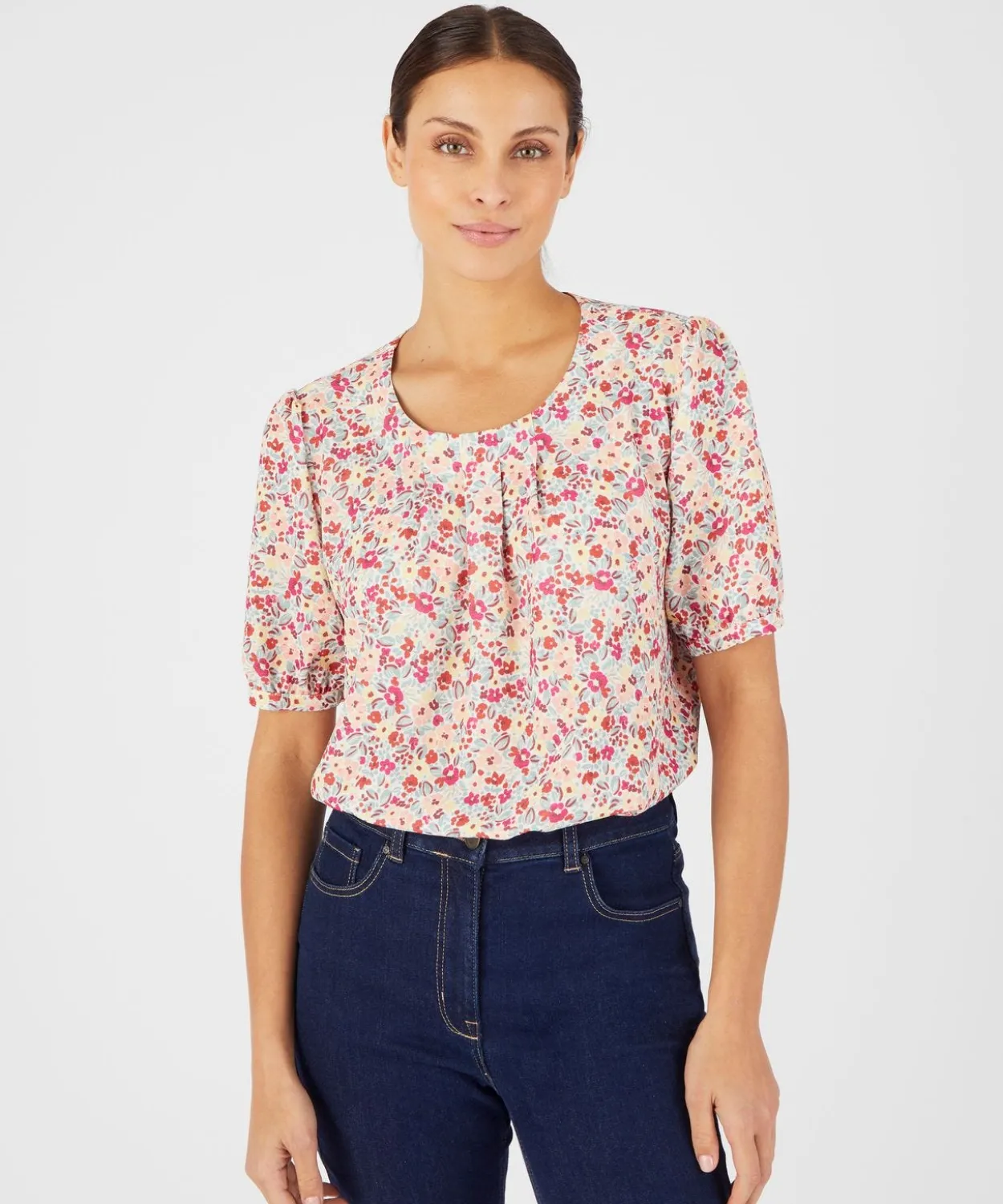 Blouse crêpe reliéfé stretch