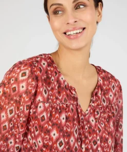 Blouse en voile imprimé