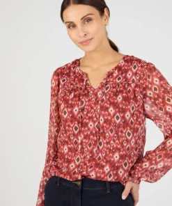 Blouse en voile imprimé