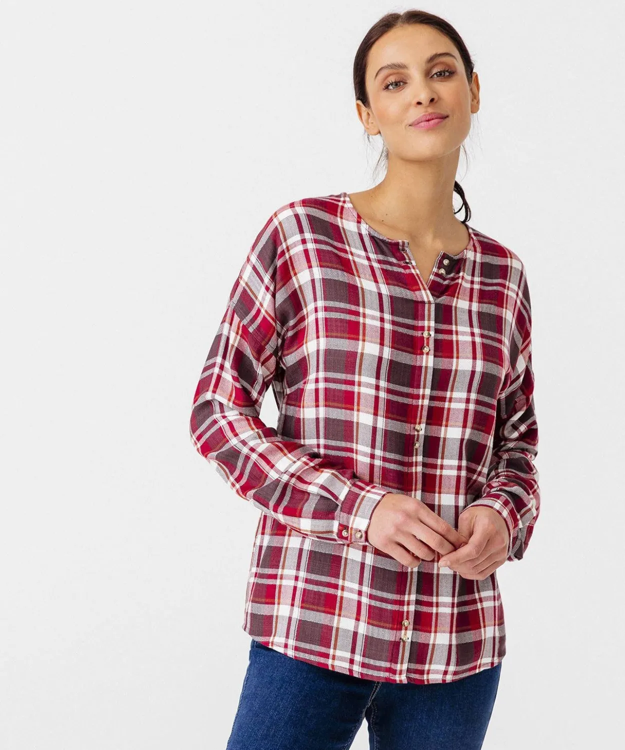 Blouse flanelle à carreaux