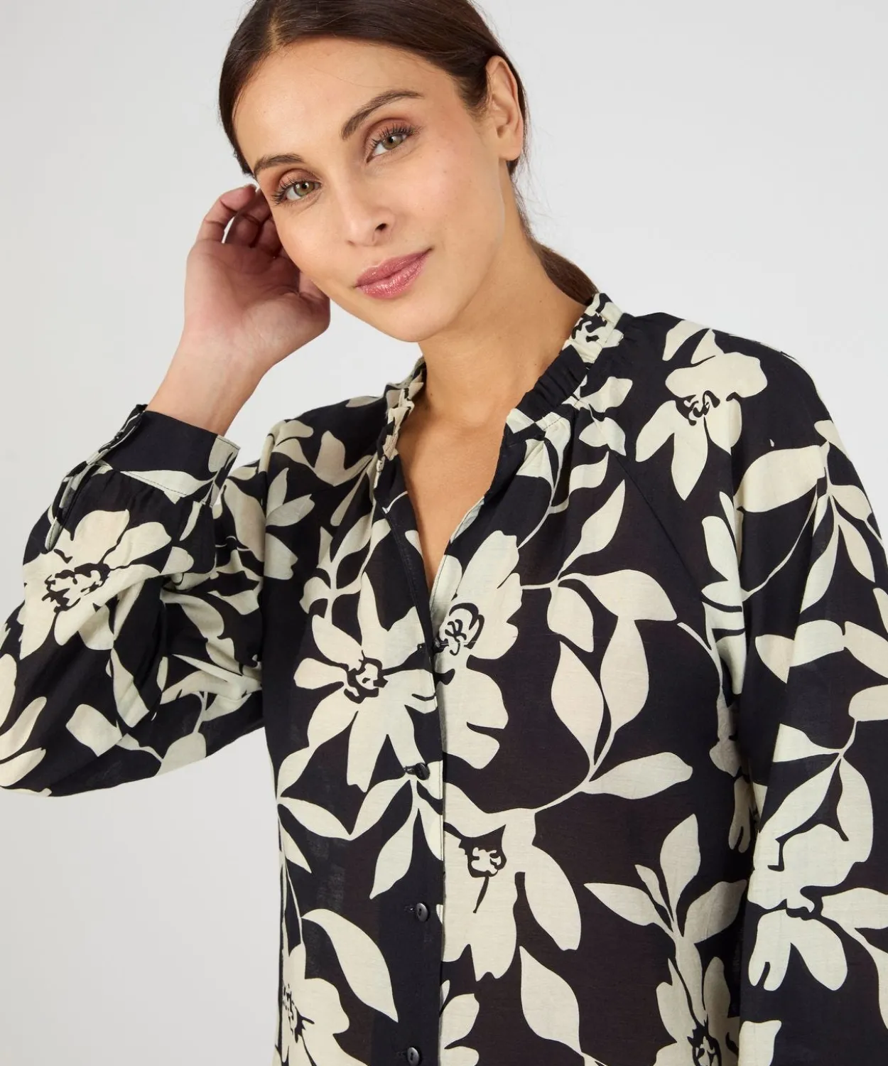 Blouse fluide bicolore