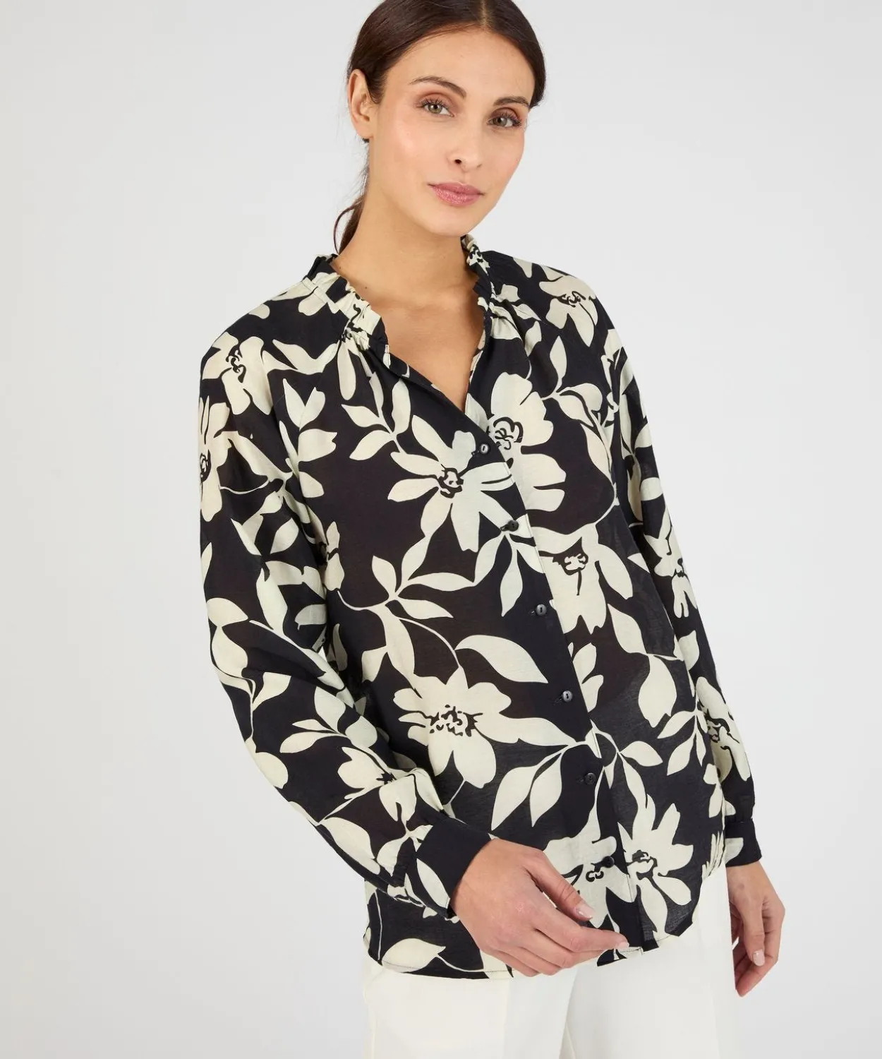 Blouse fluide bicolore