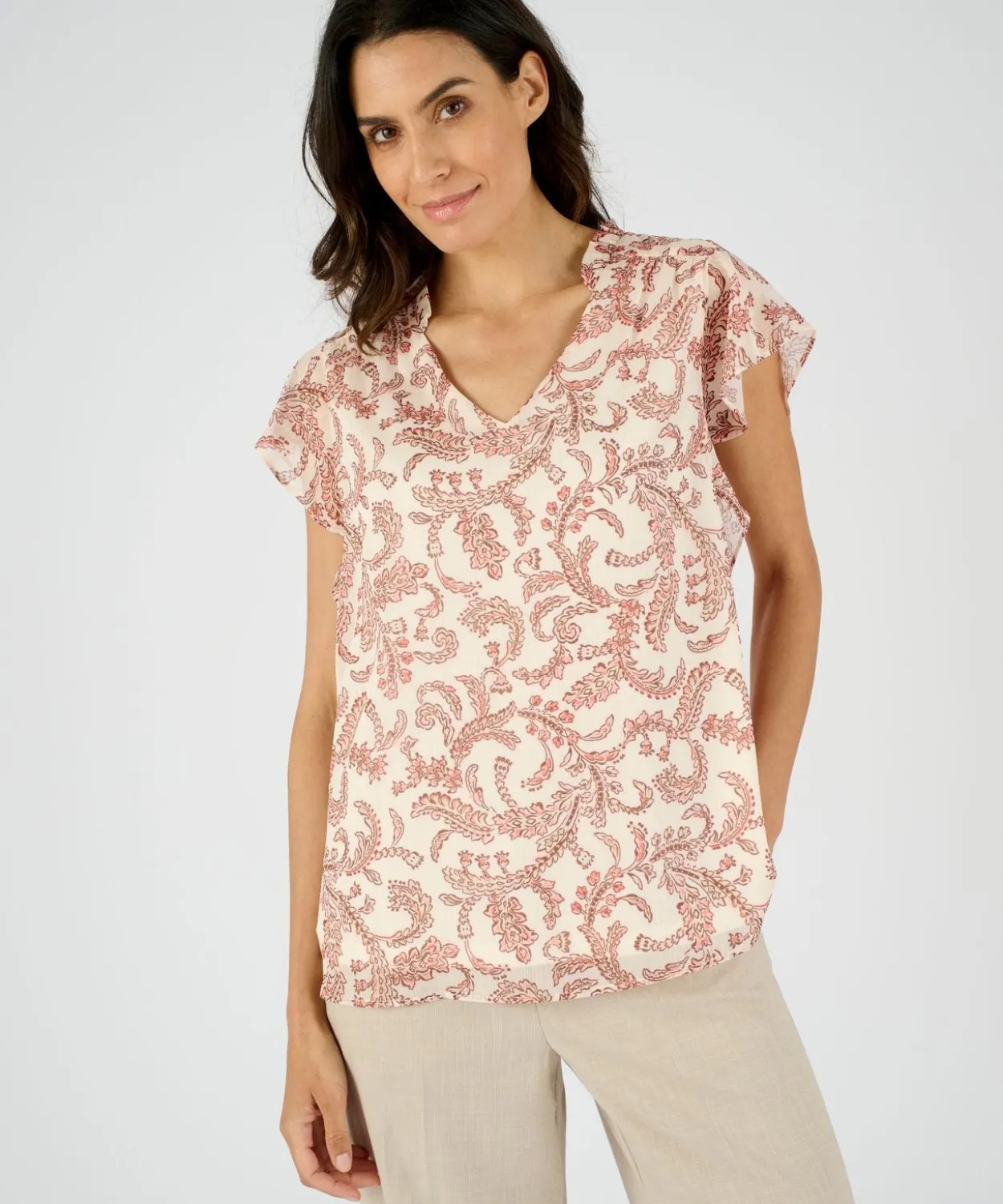 Blouse voile brillant