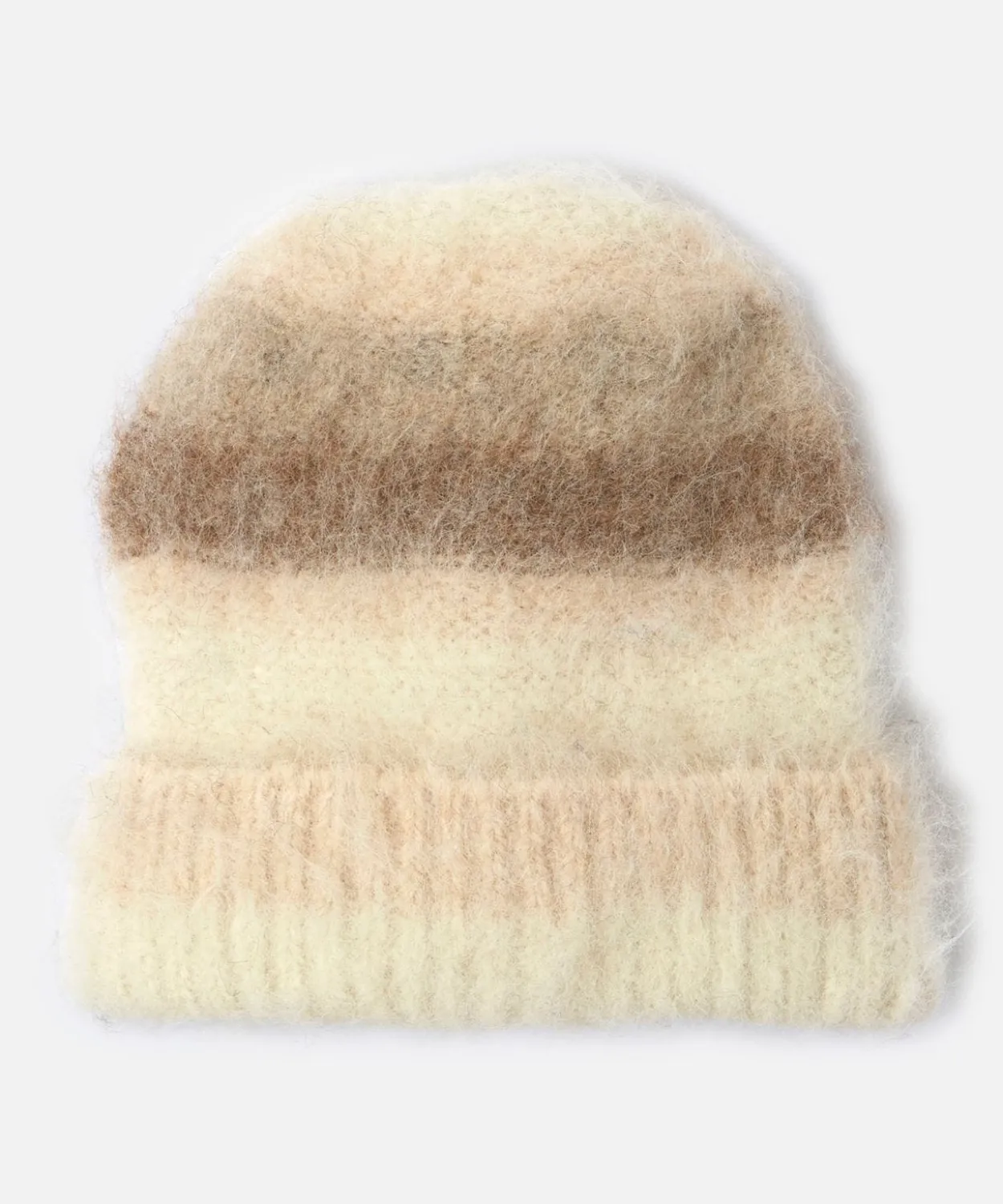 Bonnet maille moelleuse rayée