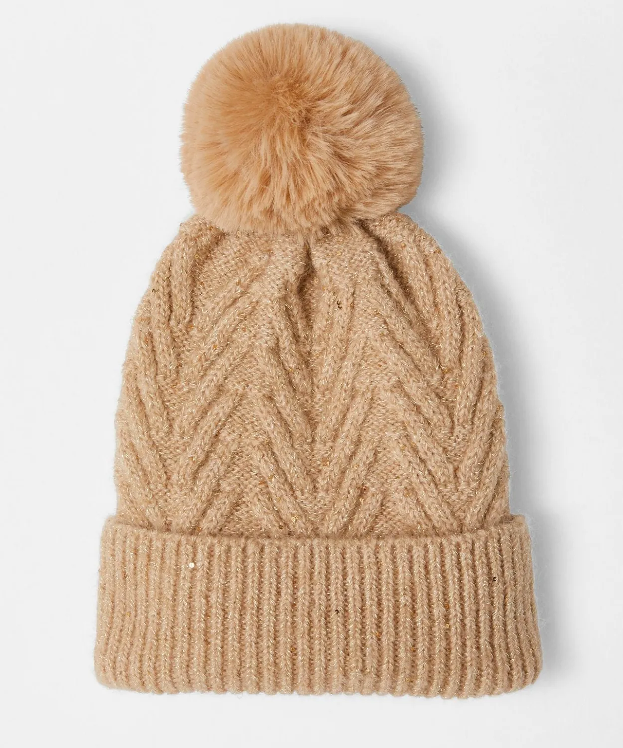 Bonnet à pompon avec laine