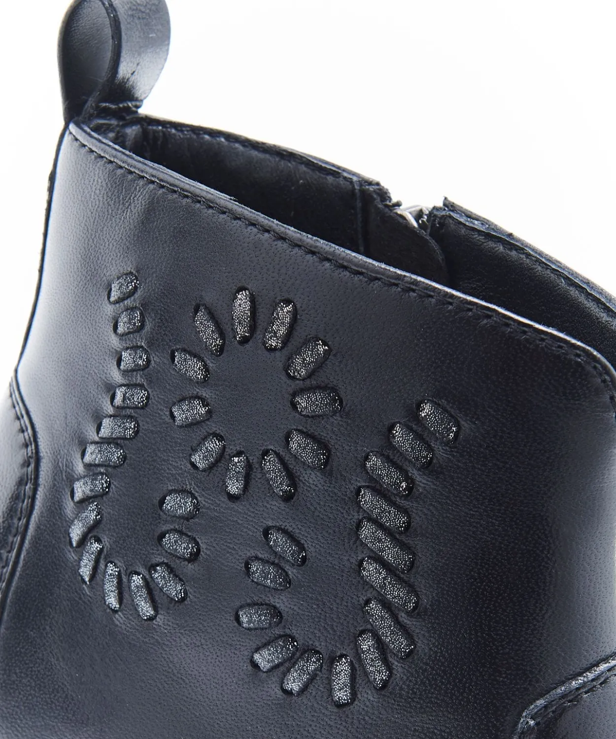 Bottines dessus cuir mouton