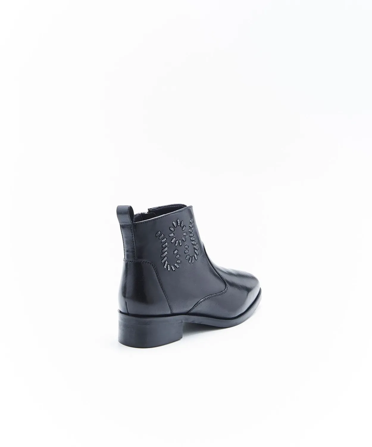 Bottines dessus cuir mouton