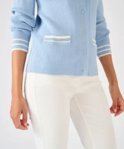 Cardigan côtes plates fantaisie