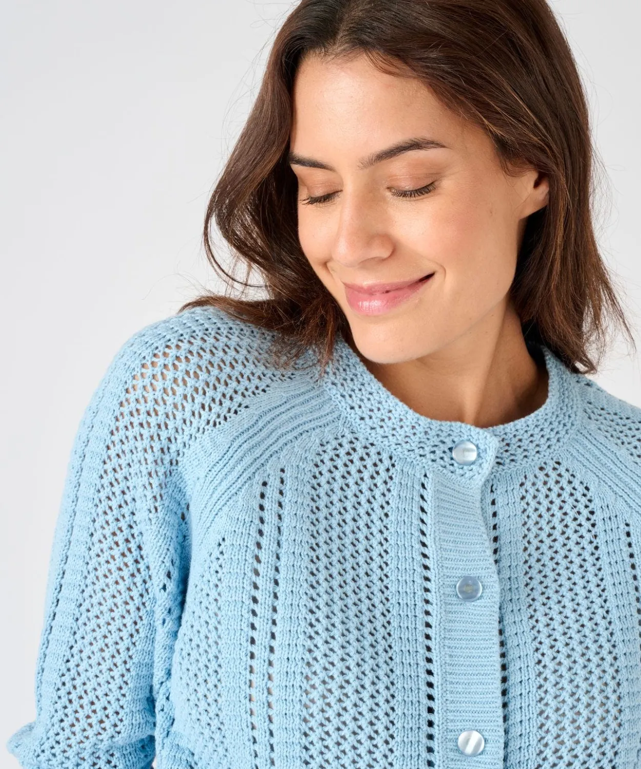 Cardigan maille ajourée
