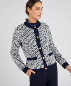 Cardigan maille jacquard