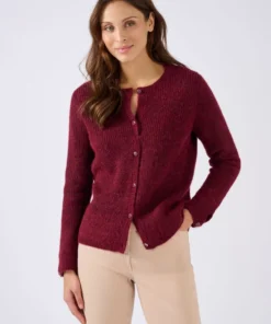 Cardigan maille perlée mélange alpaga