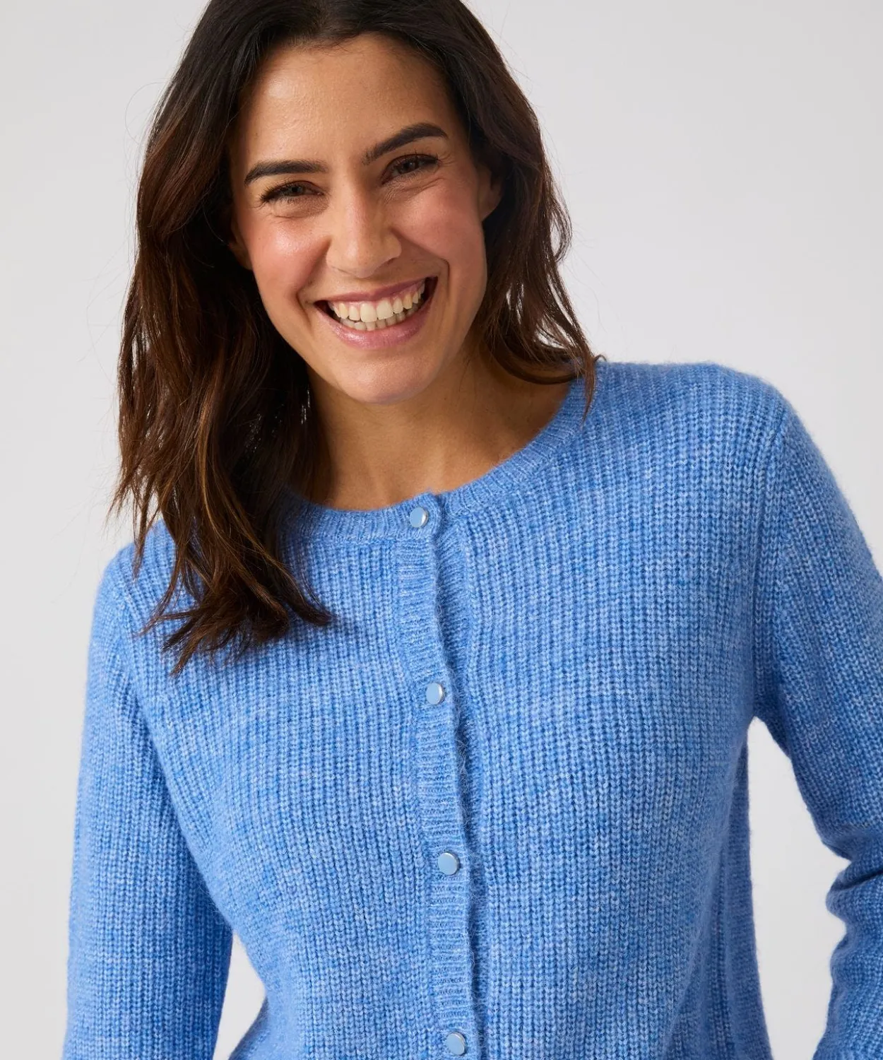 Cardigan maille perlée mélange alpaga