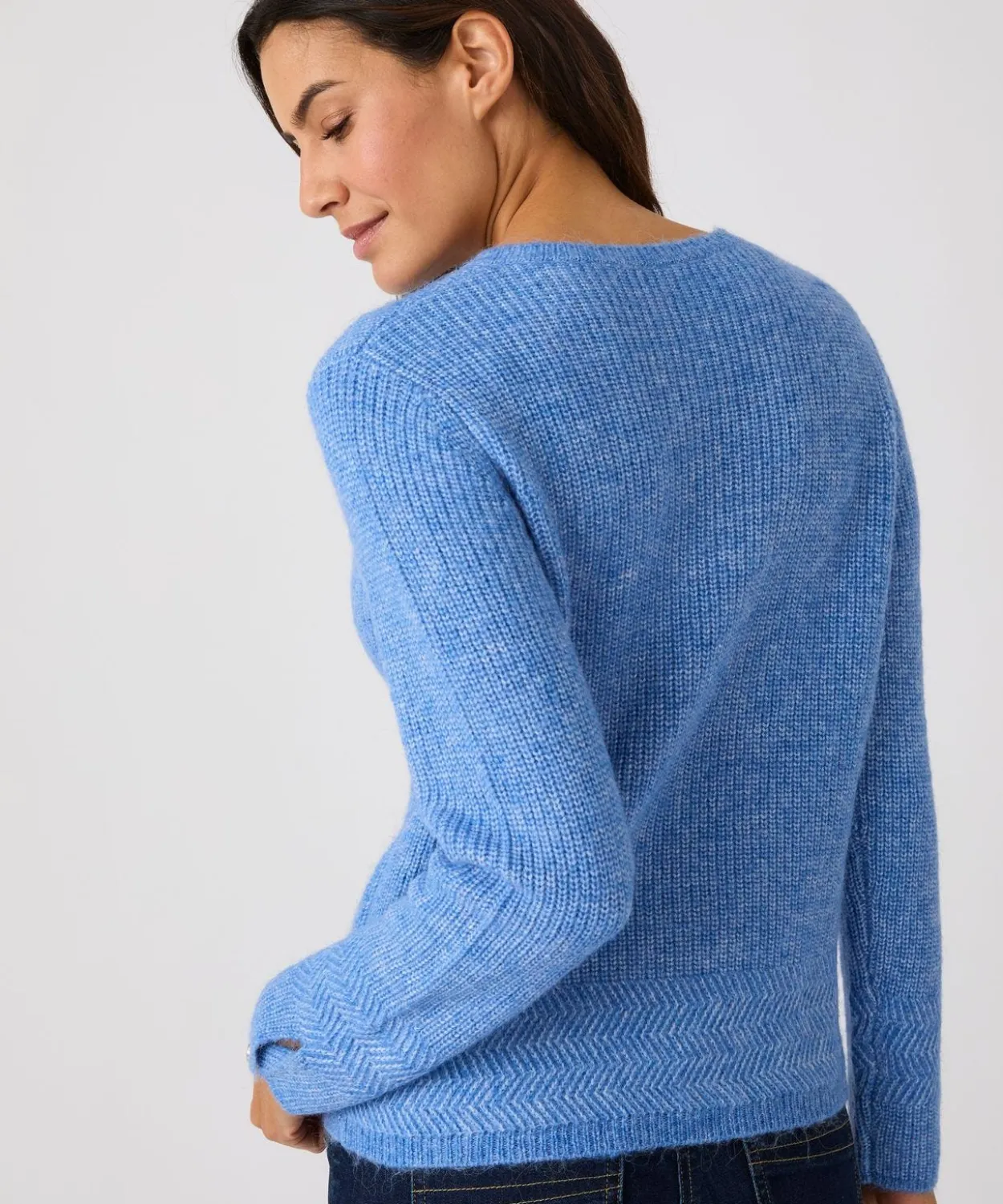 Cardigan maille perlée mélange alpaga