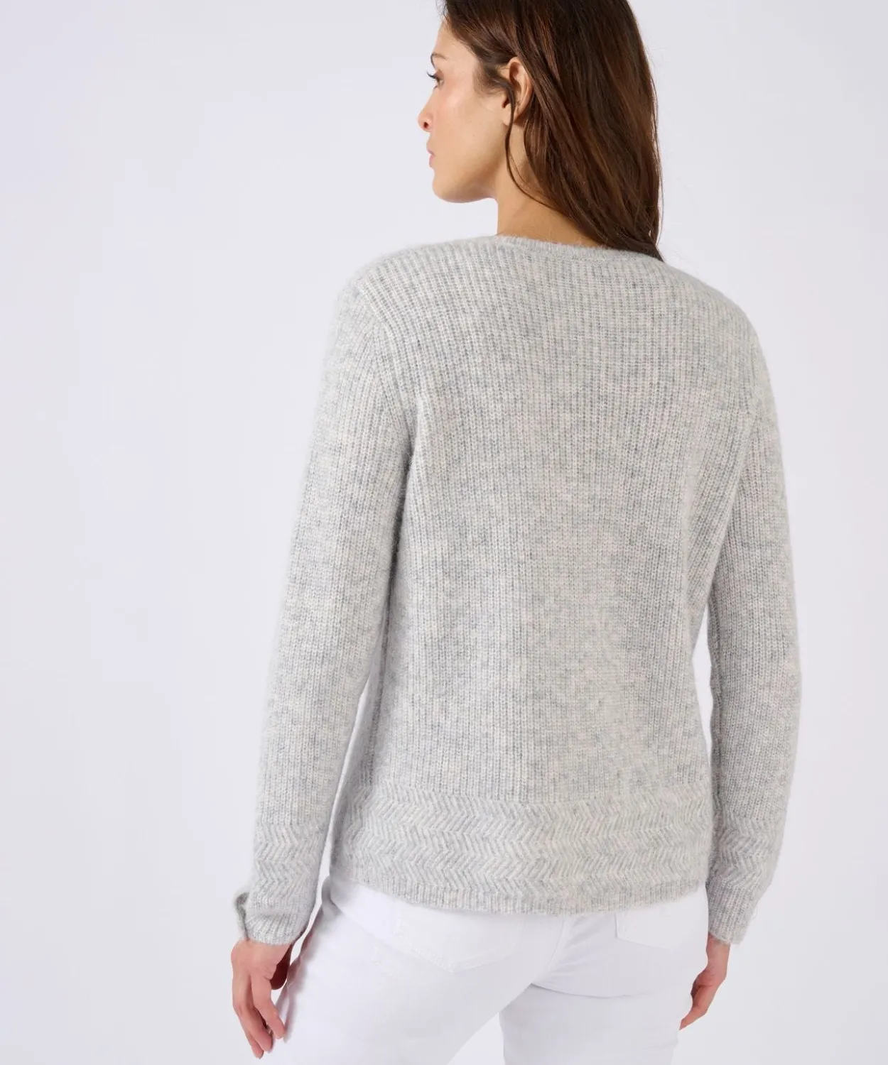 Cardigan maille perlée mélange alpaga