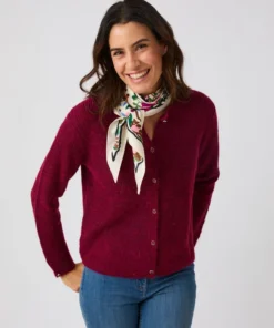 Cardigan maille perlée mélange alpaga