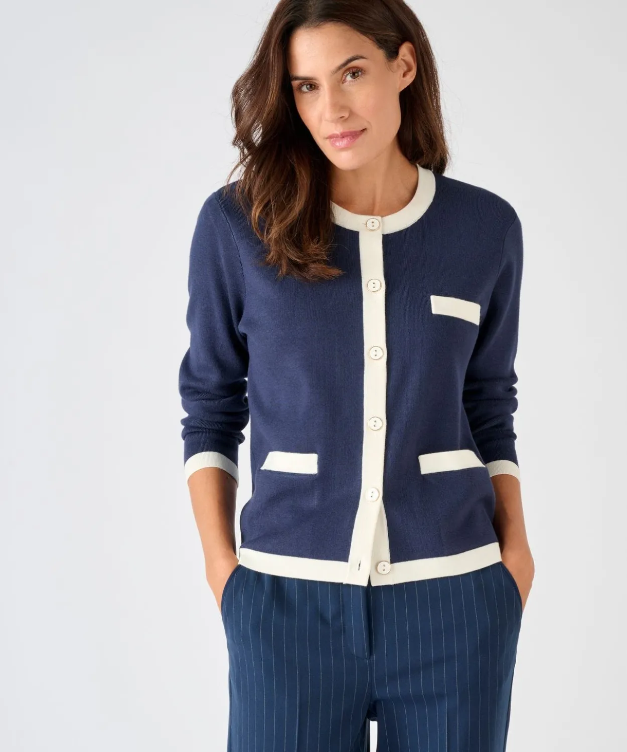 Cardigan-veste bicolore