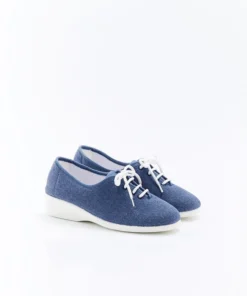 Chaussons à lacets en toile