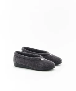 Chaussons velours côtelé brillant
