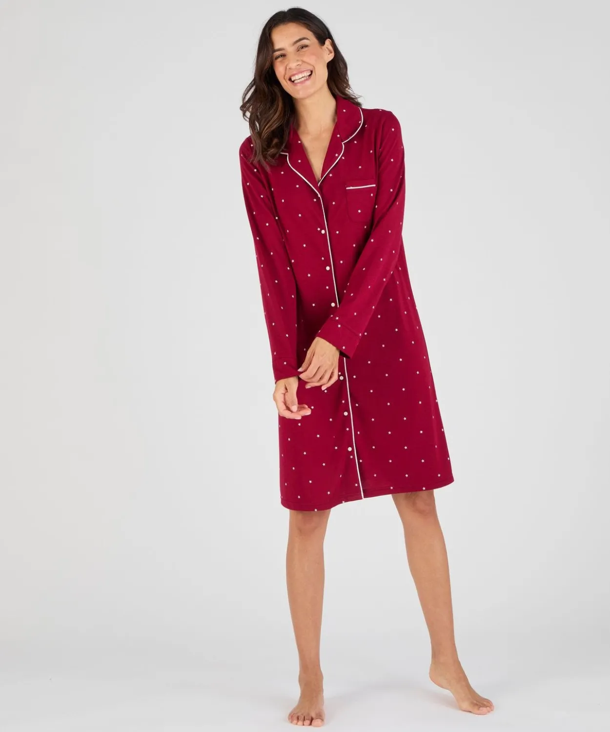 Chemise de nuit boutonnée Thermolactyl