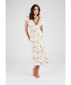 Chemise de nuit col dentelle