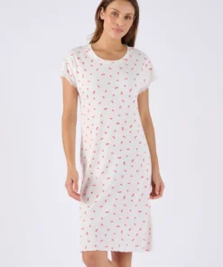 Chemise de nuit en maille pointelle