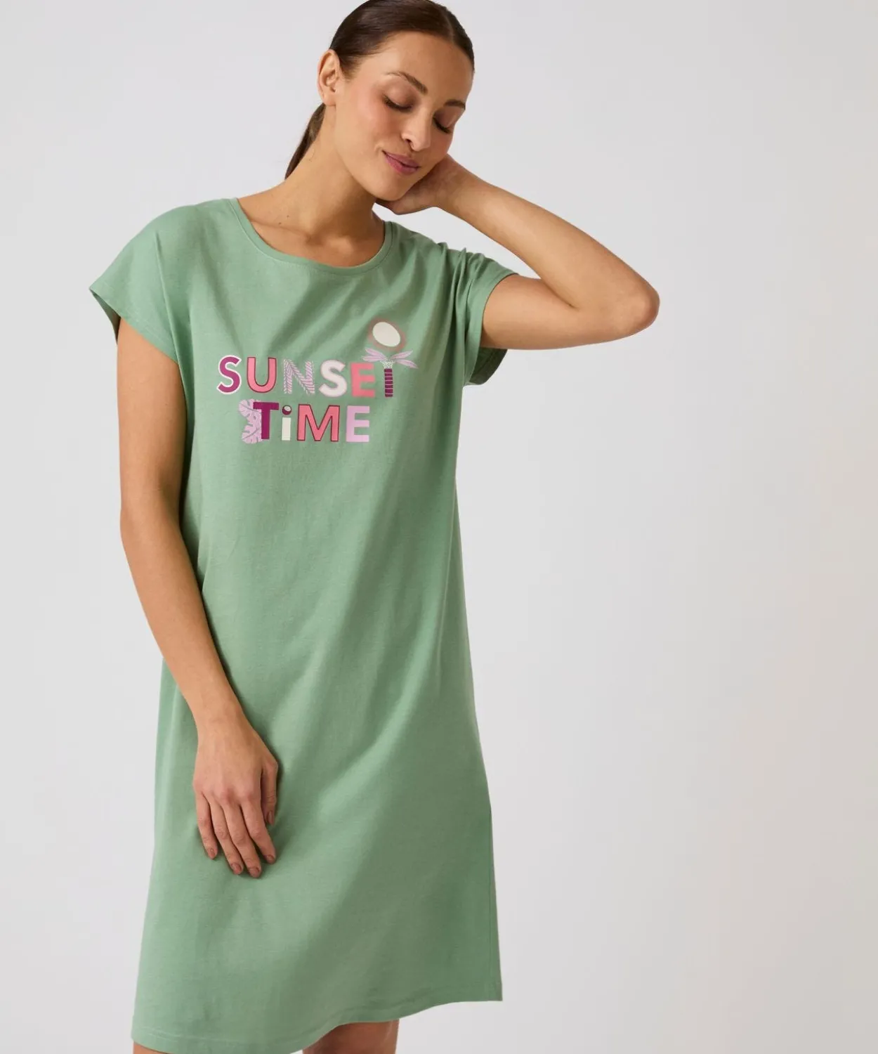 Chemise de nuit en pur coton