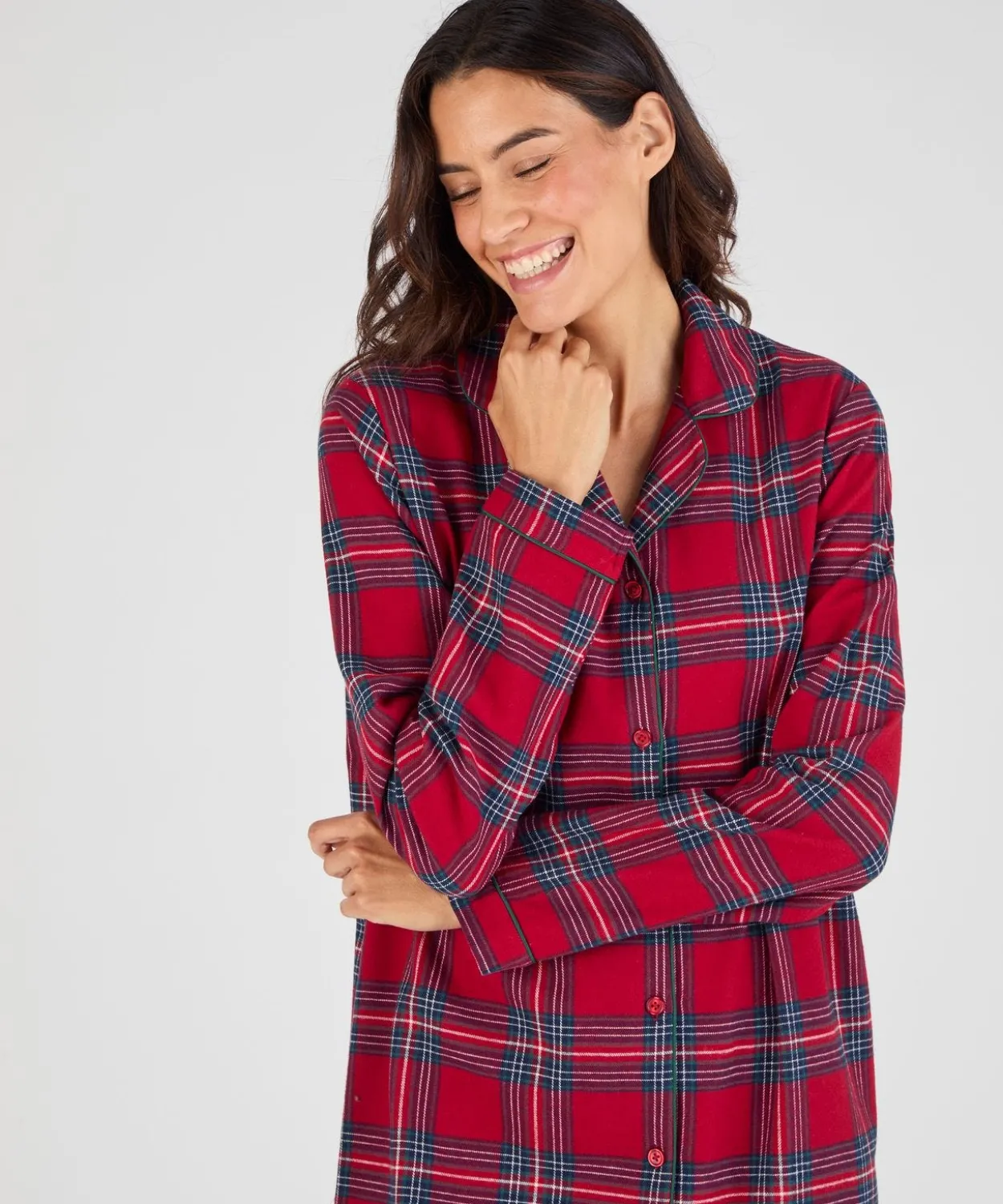 Chemise de nuit flanelle pur coton