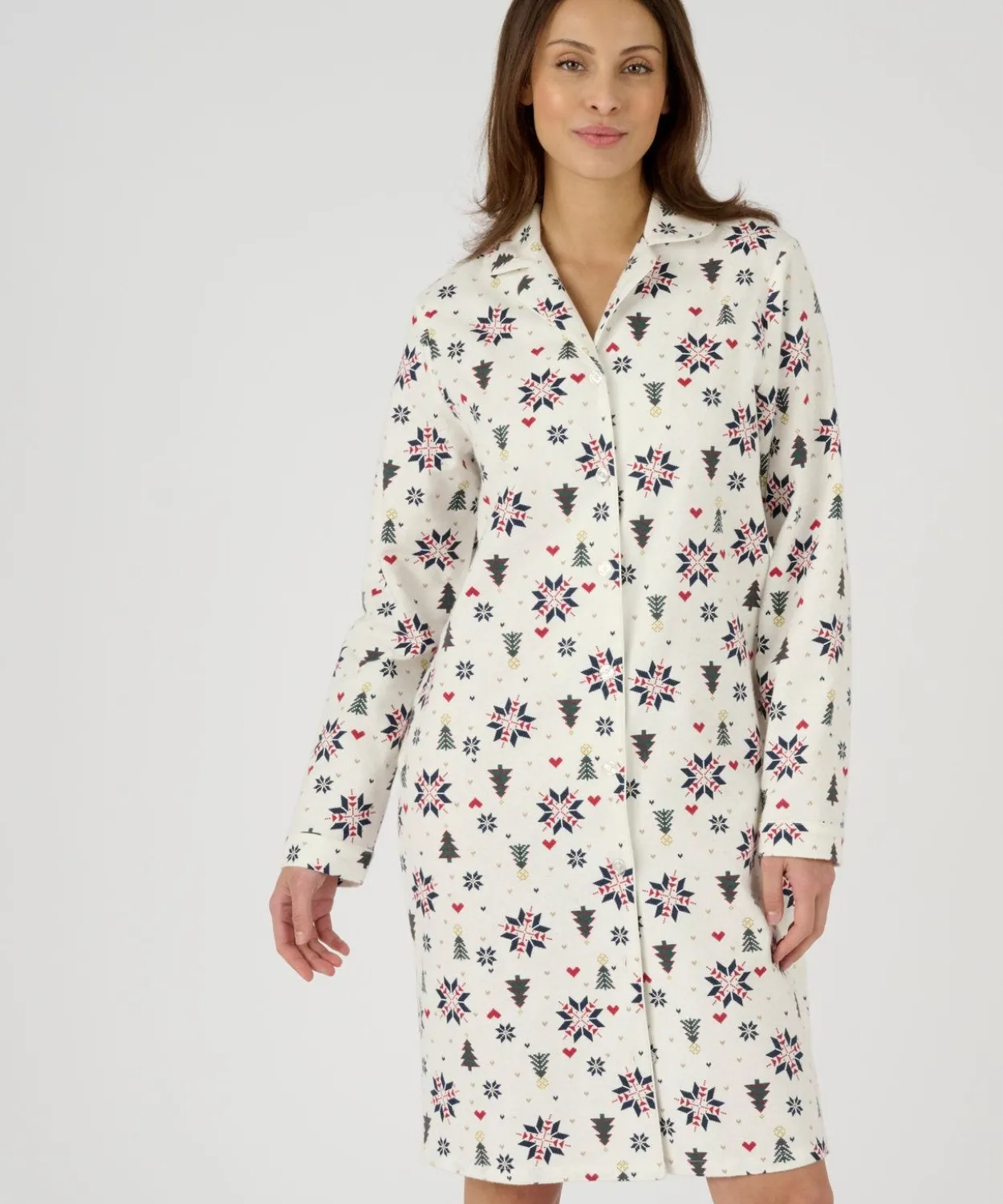 Chemise de nuit flanelle pur coton