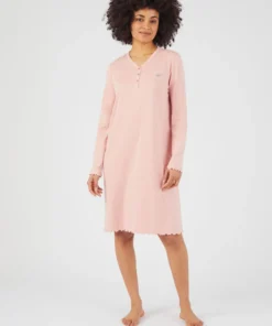 Chemise de nuit maille côtelée