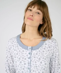 Chemise de nuit maille jersey pur coton peigné