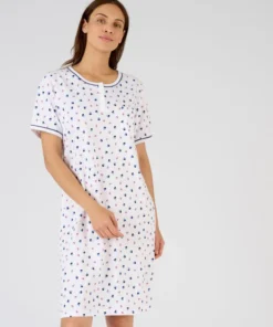 Chemise de nuit pur coton peigné