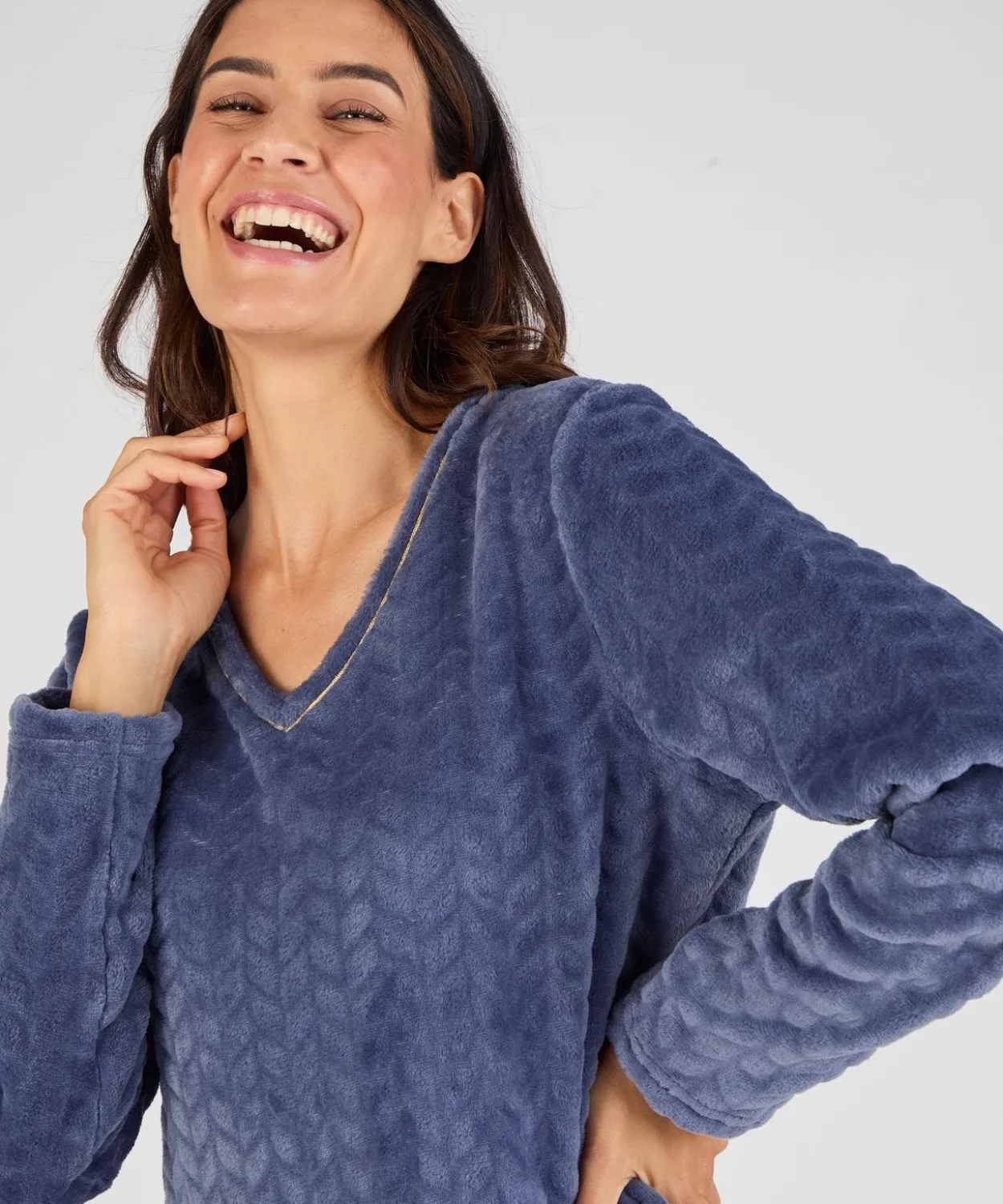 Chemise de nuit Thermolactyl maille reliéfée