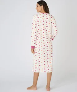 Chemise de nuit Thermolactyl col boutonné