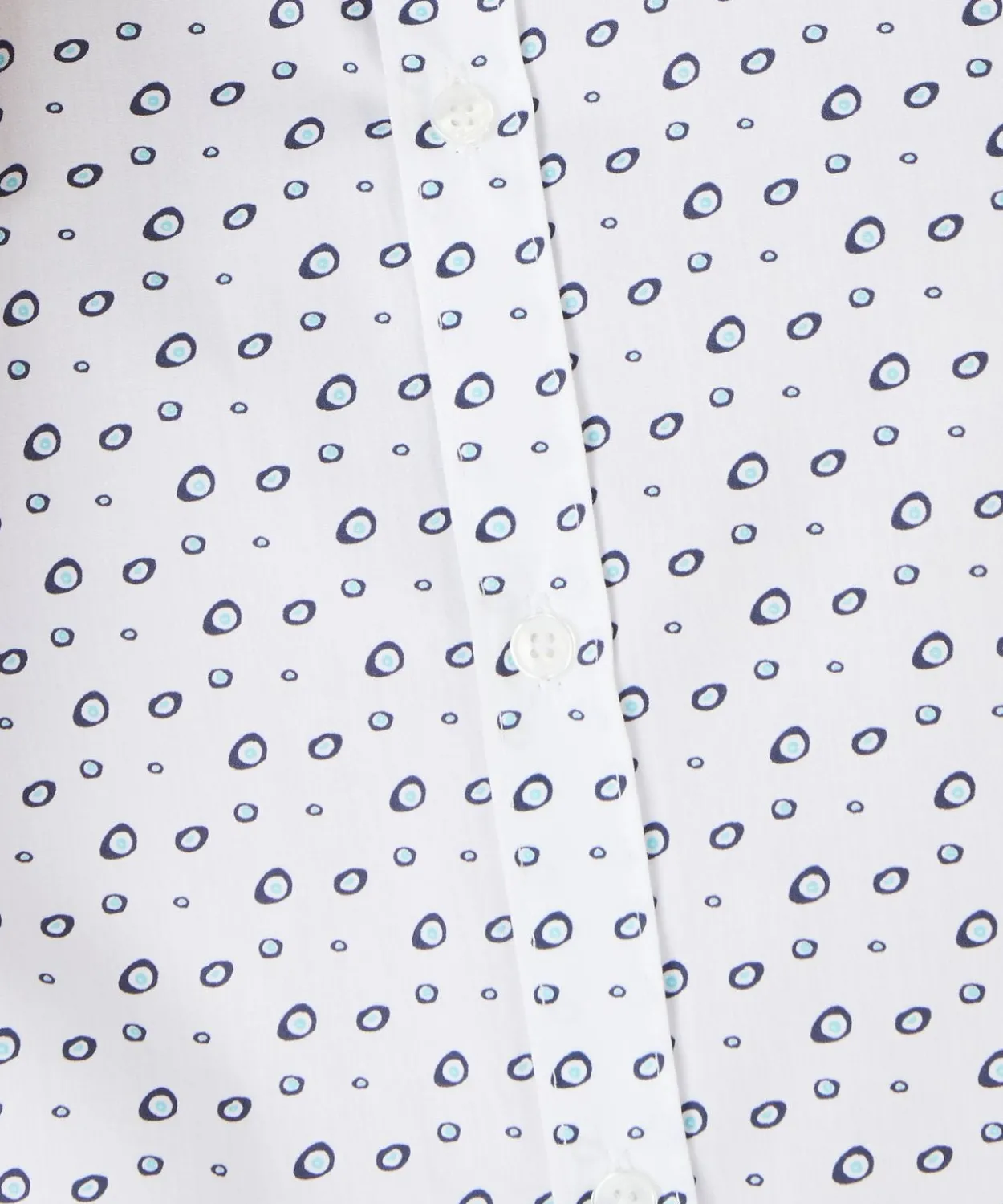 Chemise imprimée en pur coton, manches courtes
