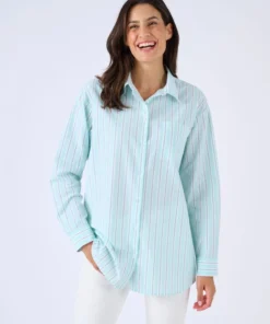 Chemise rayée en popeline
