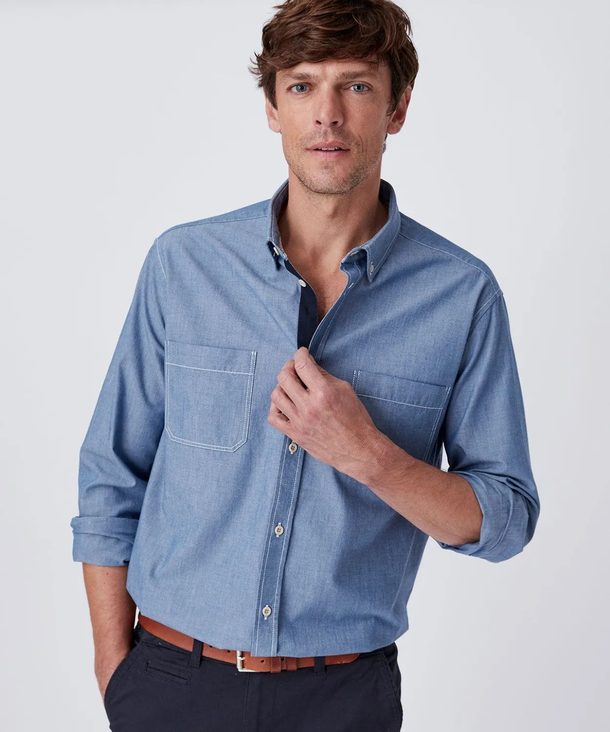 Chemise tissu chambray