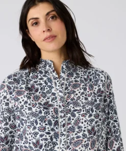 Chemisier col volanté pure viscose Lenzing(TM) EcoVero(TM)