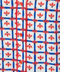 Chemisier fleurs et carreaux