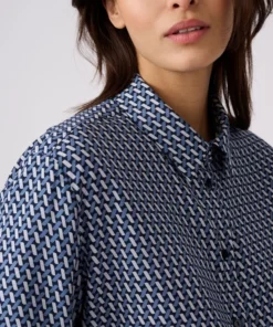Chemisier imprimé graphique pure viscose
