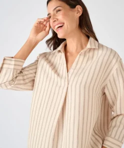 Chemisier mélange lin et viscose