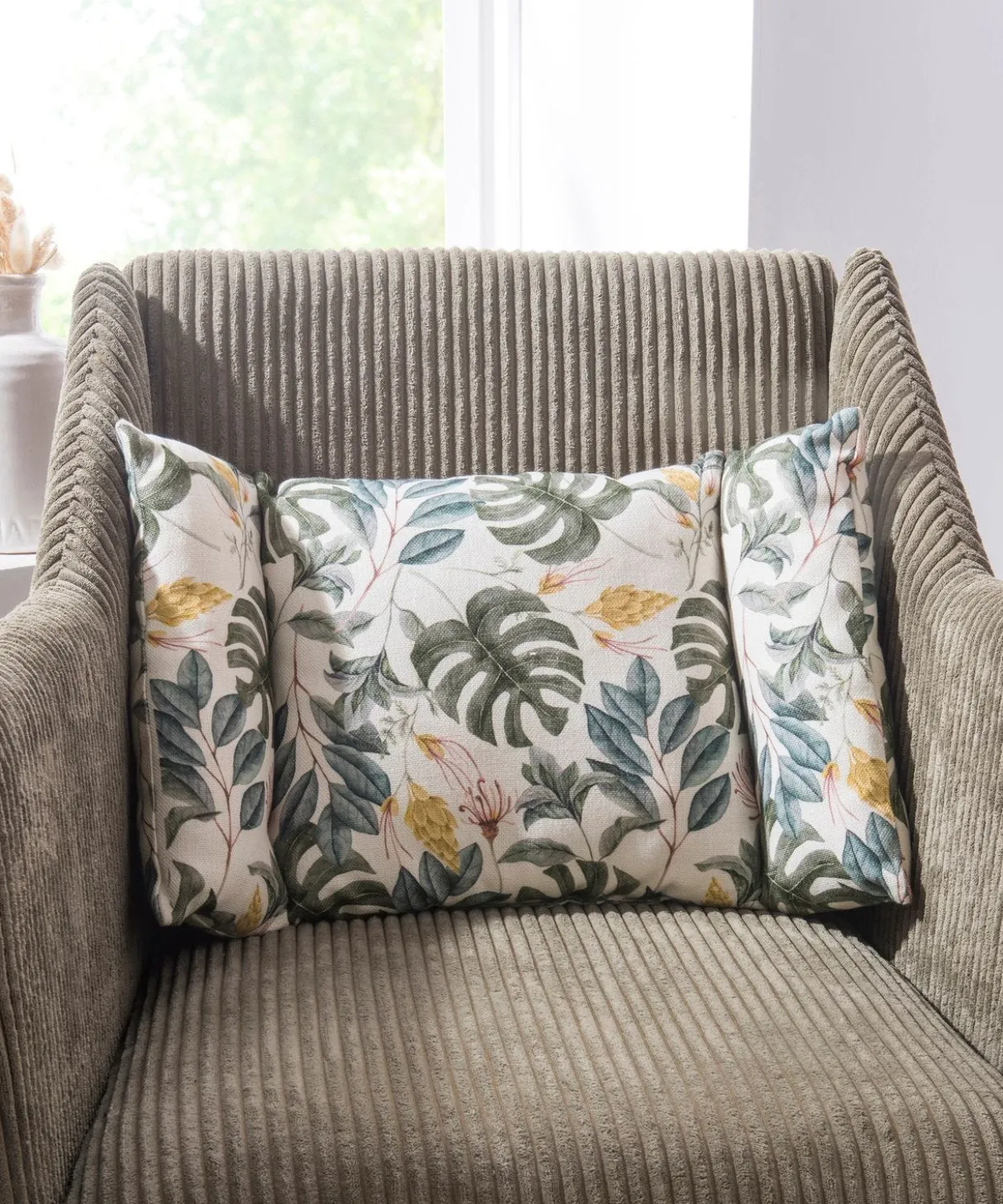 Coussin cale-reins motif végétal