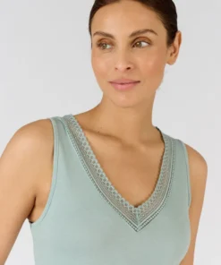 Débardeur Climatyl col V dentelle